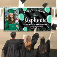 Personalized Custom Light Dot Balloon Graduation Banner, Graduation Decorations - Joliny
