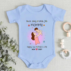 Happy 1st Mother's Day Baby Onesie - Personalized Baby Onesie