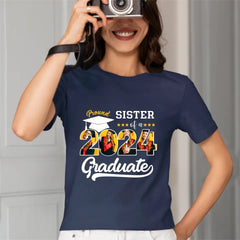 Custom Vintage Photos T-Shirt, Proud Family Team of a 2024 Graduation