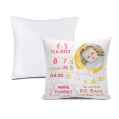 Newborn Baby Birth Announcement Gift Pillow Pillow Pillow Case