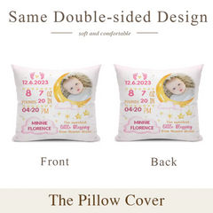 Newborn Baby Birth Announcement Gift Pillow Pillow Pillow Case