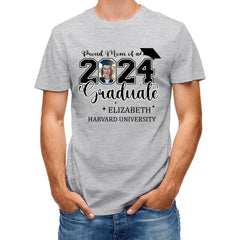 Class of 2024 Proud Mom and Dad Shirts, Graduation Gifts, Custom Photos