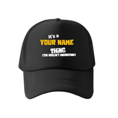 You won’t understand, customized name mesh cap baseball cap