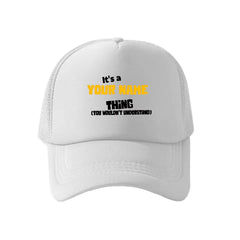 You won’t understand, customized name mesh cap baseball cap