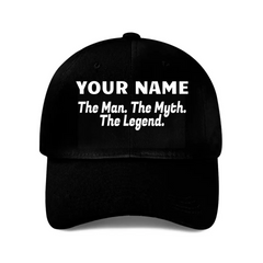 Man Myth Legend, Name Customized Baseball Cap Mesh Cap