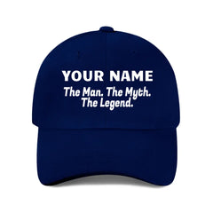 Man Myth Legend, Name Customized Baseball Cap Mesh Cap