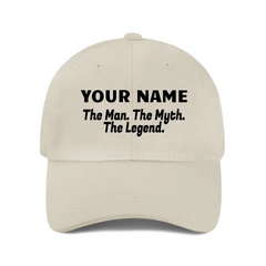 Man Myth Legend, Name Customized Baseball Cap Mesh Cap