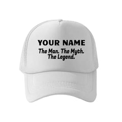 Man Myth Legend, Name Customized Baseball Cap Mesh Cap