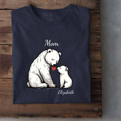 Customized bear children's cotton T-shirt with personalized name