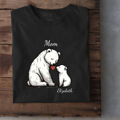 Customized bear children's cotton T-shirt with personalized name