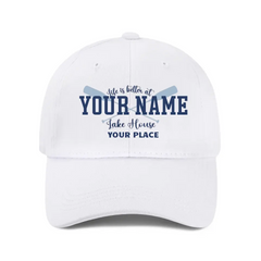 Lake view room baseball cap mesh cap