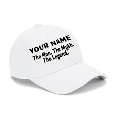 Man Myth Legend, Name Customized Baseball Cap Mesh Cap