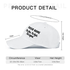 Man Myth Legend, Name Customized Baseball Cap Mesh Cap