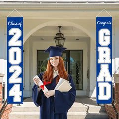 Customized Picture School Badge Congratulations to the Class of 2024 Door Banner