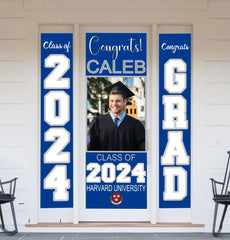 Customized Picture School Badge Congratulations to the Class of 2024 Door Banner