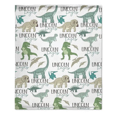 Free shipping✈️Personalized Dinosaur Park Name Blanket