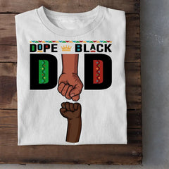 Dope Black Dad Fist Bump Father‘s Day Gift Personalized Shirt