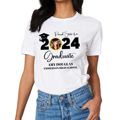 Custom Graduation Photo Shirt, Proud Mom Of A Graduate