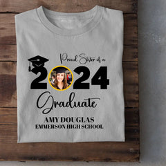 Custom Graduation Photo Shirt, Proud Mom Of A Graduate