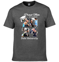 Personalized Graduation T-Shirt - Customized Name, Year and  4 Photos, Gift for Graduates