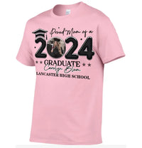 Personalized T-shirt - Graduation Keepsake Gift - Balloon Style Proud Mom Dad Of A 2024 Graduate Photo - Joliny