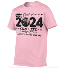 Personalized T-shirt - Graduation Keepsake Gift - Balloon Style Proud Mom Dad Of A 2024 Graduate Photo