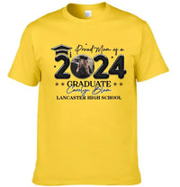 Personalized T-shirt - Graduation Keepsake Gift - Balloon Style Proud Mom Dad Of A 2024 Graduate Photo - Joliny
