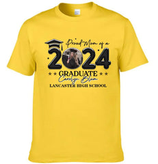 Personalized T-shirt - Graduation Keepsake Gift - Balloon Style Proud Mom Dad Of A 2024 Graduate Photo