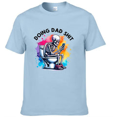 Funny Skeleton Toilet Sublimation Design, Trendy Father's Day T-Shirt