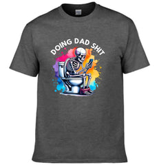 Funny Skeleton Toilet Sublimation Design, Trendy Father's Day T-Shirt