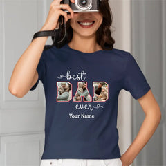 Personalized Best Dad Custom Photo Shirt