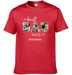 Personalized Best Dad Custom Photo Shirt