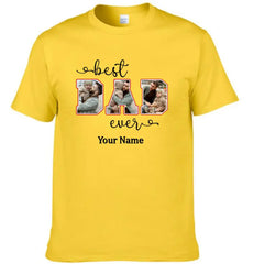 Personalized Best Dad Custom Photo Shirt