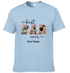 Personalized Best Dad Custom Photo Shirt