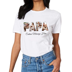 Personalized PAPA Photo Title Shirt