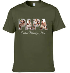 Personalized PAPA Photo Title Shirt