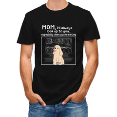 Dog Personalized Custom Unisex T-shirt - We'll Always Look Up To You