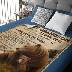 Free shipping✈️I Believe In You - Brown Bear Blanket