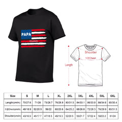 Customized PAPA Name Shirt - American Flag