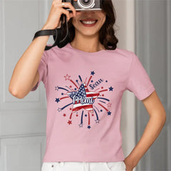 American Flag Star Mimi Mom Personalized Shirt