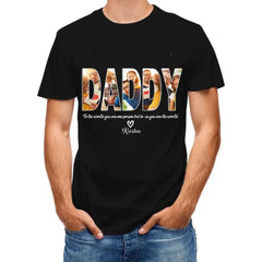 Custom DADDY Photo Name Shirt