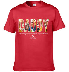 Custom DADDY Photo Name Shirt