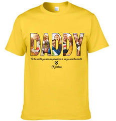 Custom DADDY Photo Name Shirt