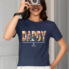 Custom DADDY Photo Name Shirt