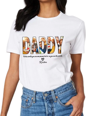 Custom DADDY Photo Name Shirt