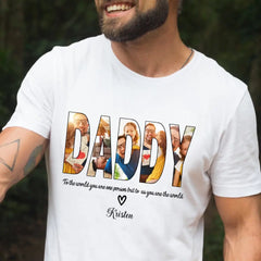 Custom DADDY Photo Name Shirt