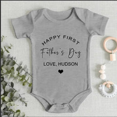 Happy First Father's Day Baby Onesie