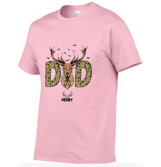 Reindeer Dad Hunting Camouflage Personalized Shirt, Father's Day Gift