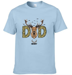 Reindeer Dad Hunting Camouflage Personalized Shirt, Father's Day Gift