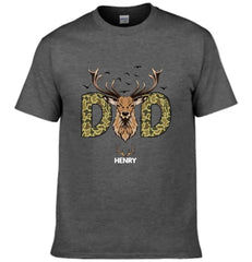 Reindeer Dad Hunting Camouflage Personalized Shirt, Father's Day Gift